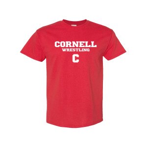 Youth Cornell Wrestling Tee red